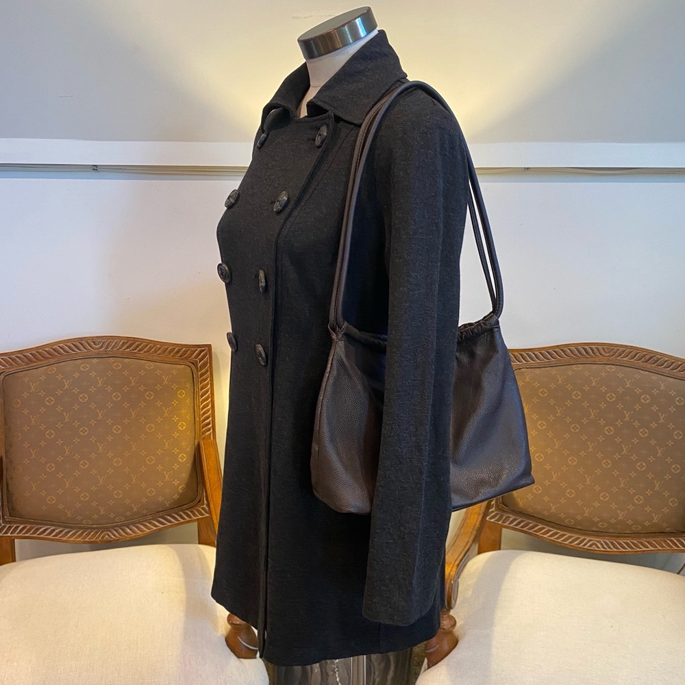 NWOT CAbi Elegant Dark Gray Double-Breasted Women's Coat, Grunge Downtown Girl